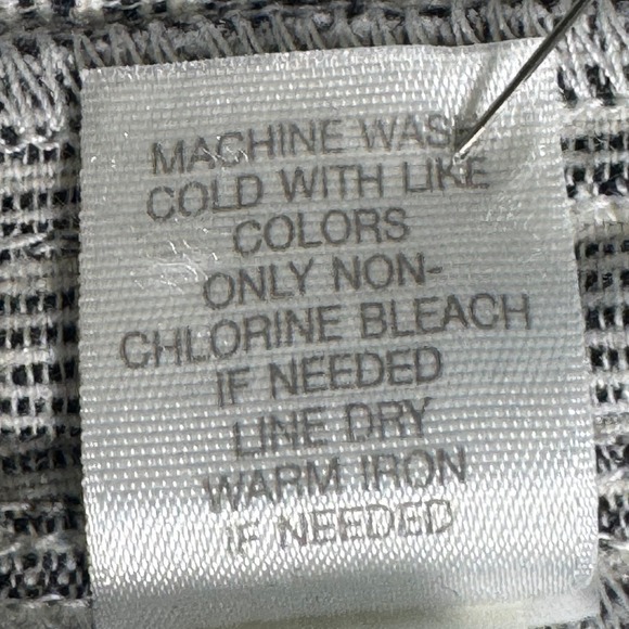 J Jill Black cream Striped Linen Cotton Blend Lounge Shorts Women's 3X - Picture 8 of 9